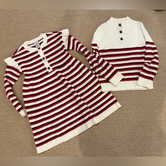 Nordstrom Red & Cream Striped Knit matching outfits